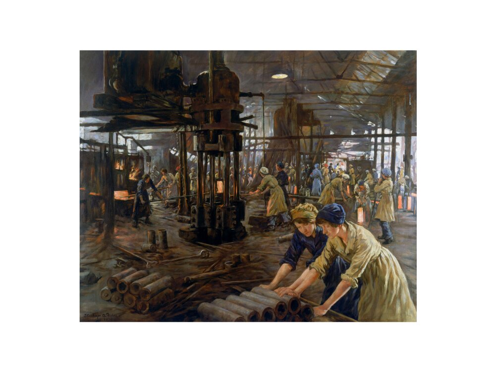 The Munitions Girls' oil painting, England, 1918. art print small none Art Print - Science Museum Shop