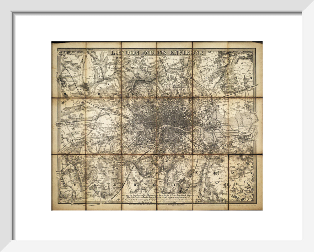 London and its environs art print extra small white Art Print - Science Museum Shop