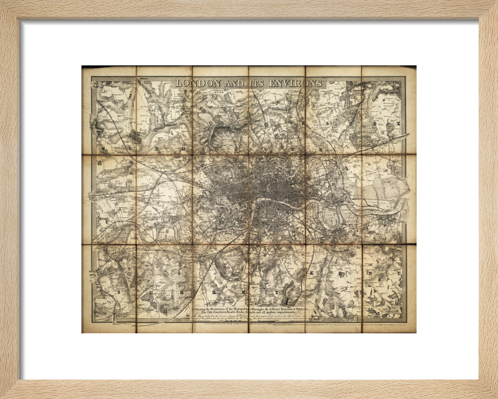 London and its environs art print extra small natural Art Print - Science Museum Shop