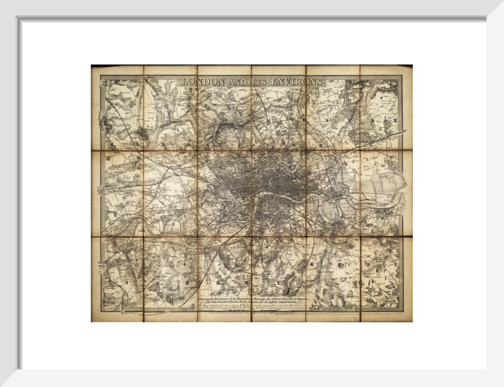 London and its environs art print small white Art Print - Science Museum Shop