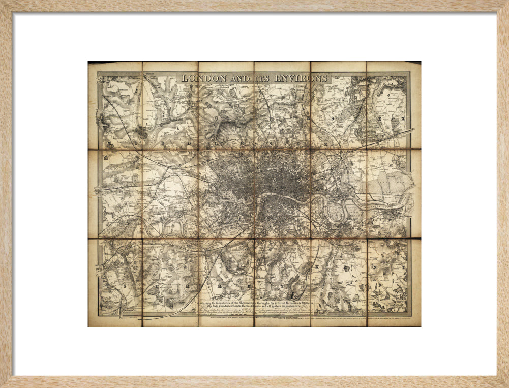 London and its environs art print medium natural Art Print - Science Museum Shop