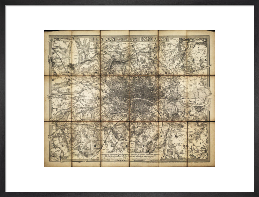 London and its environs art print large black Art Print - Science Museum Shop