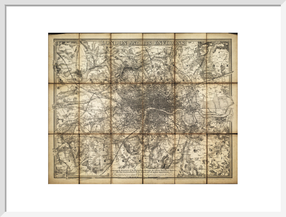 London and its environs art print large white Art Print - Science Museum Shop