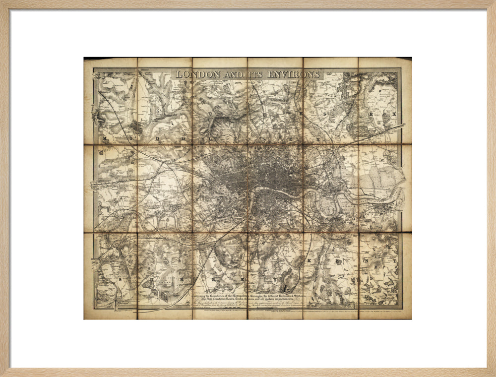 London and its environs art print large natural Art Print - Science Museum Shop