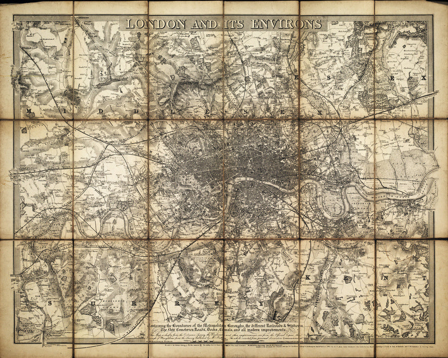 London and its environs Art Print - Science Museum Shop