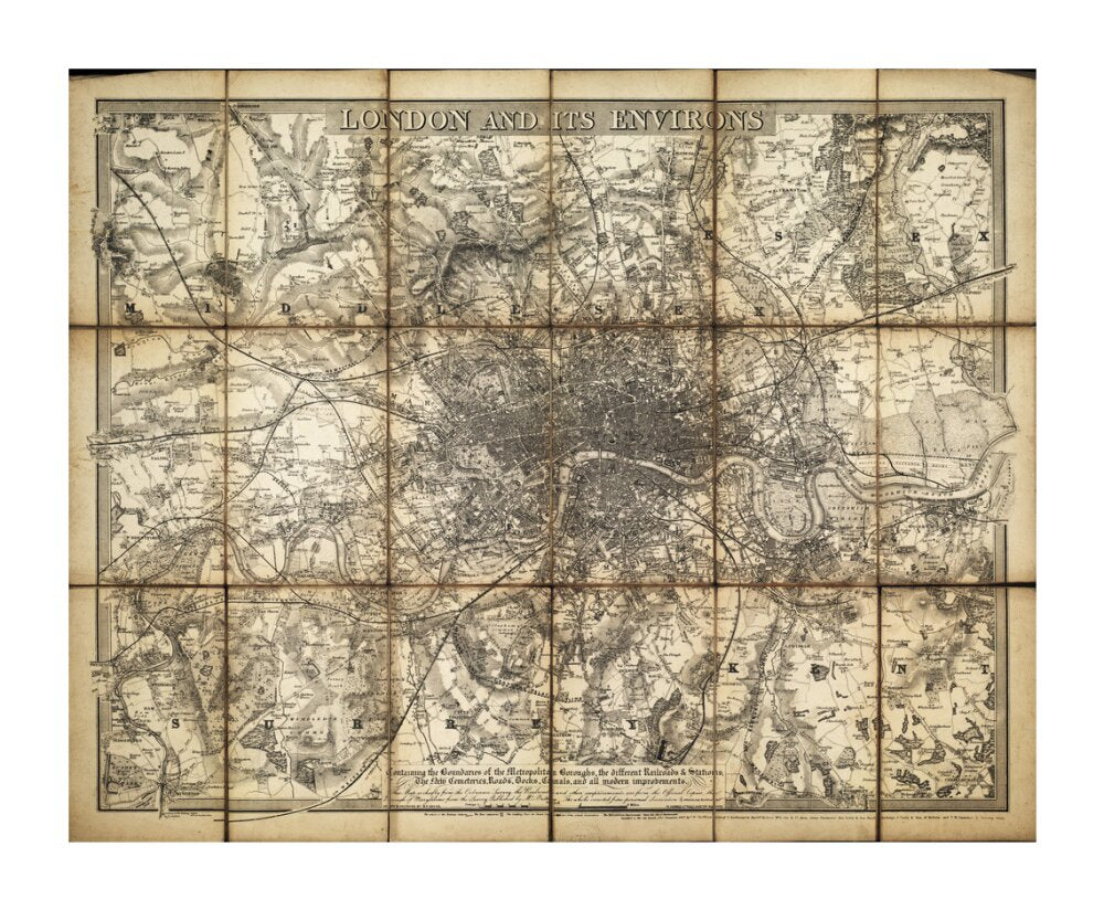 London and its environs unstretched canvas extra large none Art Print - Science Museum Shop