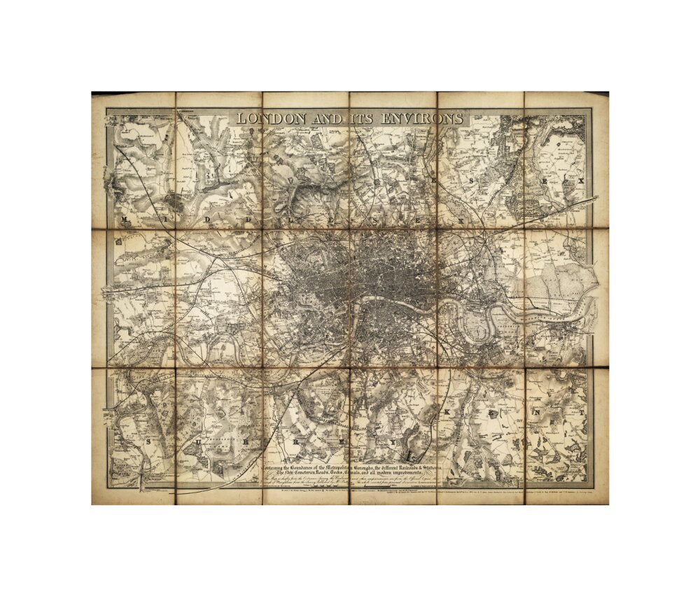 London and its environs unstretched canvas small none Art Print - Science Museum Shop