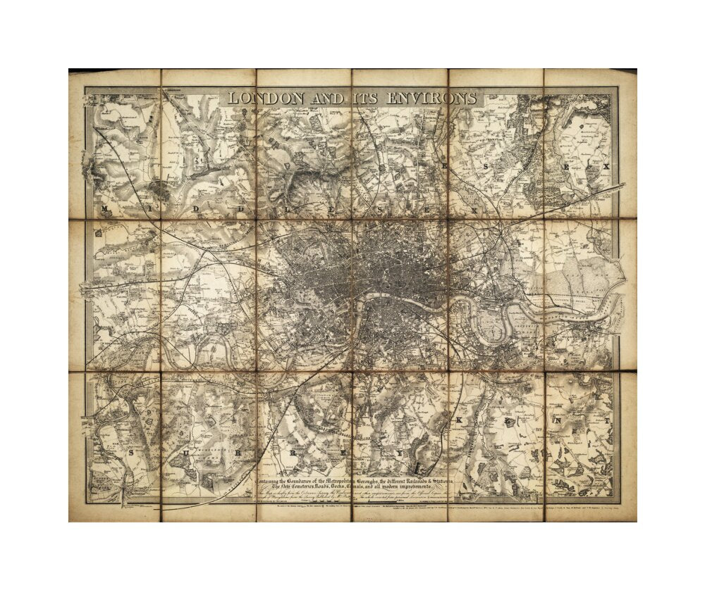 London and its environs unstretched canvas medium none Art Print - Science Museum Shop