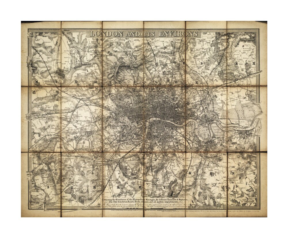 London and its environs unstretched canvas large none Art Print - Science Museum Shop