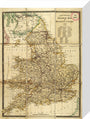 Cruhley's Railway Map of England and Wales 1840 stretched canvas small none Art Print - Science Museum Shop