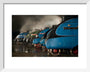 A-4 Class locomotives at the Great Gathering/ Great Goodbye in the National Railway Museum Shildon, 2014. art print extra small white Art Print - Science Museum Shop