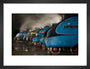 A-4 Class locomotives at the Great Gathering/ Great Goodbye in the National Railway Museum Shildon, 2014. art print small black Art Print - Science Museum Shop