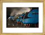 A-4 Class locomotives at the Great Gathering/ Great Goodbye in the National Railway Museum Shildon, 2014. art print small gold Art Print - Science Museum Shop