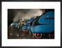 A-4 Class locomotives at the Great Gathering/ Great Goodbye in the National Railway Museum Shildon, 2014. art print medium black Art Print - Science Museum Shop