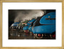 A-4 Class locomotives at the Great Gathering/ Great Goodbye in the National Railway Museum Shildon, 2014. art print medium gold Art Print - Science Museum Shop