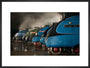 A-4 Class locomotives at the Great Gathering/ Great Goodbye in the National Railway Museum Shildon, 2014. art print large black Art Print - Science Museum Shop