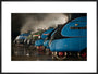 A-4 Class locomotives at the Great Gathering/ Great Goodbye in the National Railway Museum Shildon, 2014. art print extra large black Art Print - Science Museum Shop