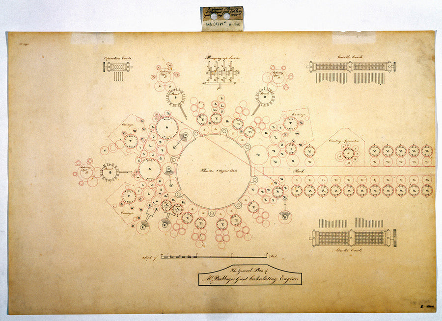 Plan of the analytical engine, 1840. Art Print - Science Museum Shop