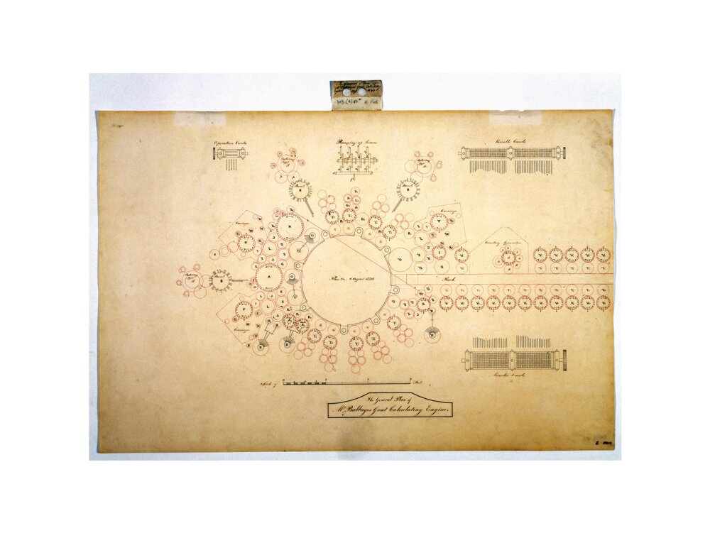 Plan of the analytical engine, 1840. art print large none Art Print - Science Museum Shop