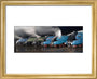 A-4 Class locomotives at the Great Gathering Great Goodbye in the National Railway Museum Shildon, 2014. art print extra small gold Art Print - Science Museum Shop