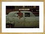 Boy in car, USA. 1965 art print medium gold Art Print - Science Museum Shop