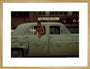 Boy in car, USA. 1965 art print large gold Art Print - Science Museum Shop
