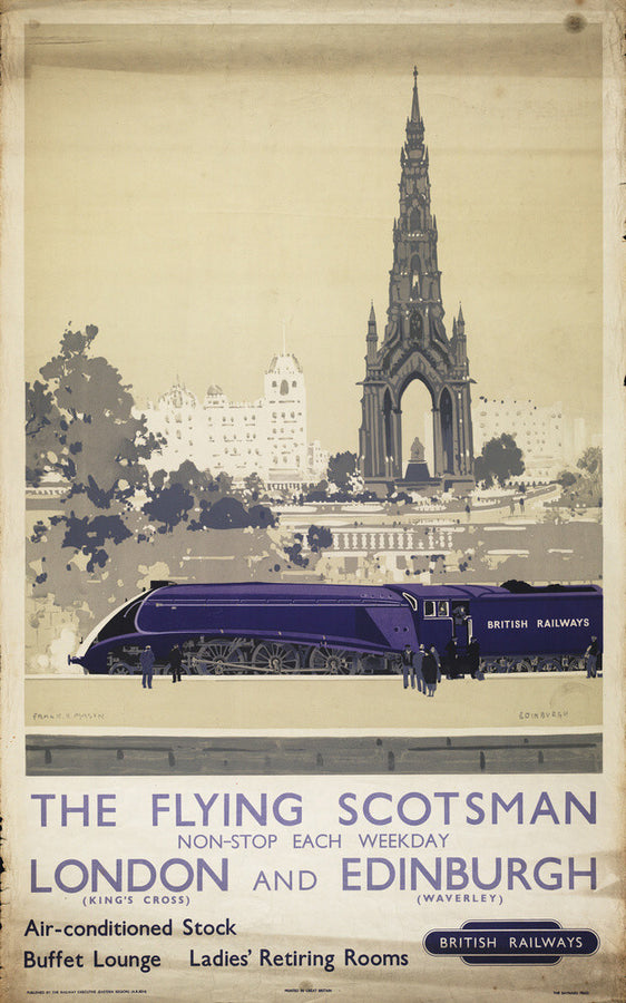 The Flying Scotsman, Non-stop each Weekday, by Frank Henry Mason, about 1950 Art Print - Science Museum Shop