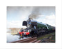 Flying Scotsman locomotive leaving the National Railway Museum, 2016. art print extra small none Art Print - Science Museum Shop