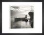 Flying boat moored at a jetty, c 1935. art print extra small black Art Print - Science Museum Shop