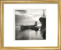 Flying boat moored at a jetty, c 1935. art print extra small gold Art Print - Science Museum Shop
