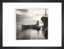 Flying boat moored at a jetty, c 1935. art print small black Art Print - Science Museum Shop