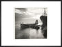 Flying boat moored at a jetty, c 1935. art print large black Art Print - Science Museum Shop