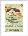 'Electricity in Service' stand at the British Empire Exhibition,Wembley, 1924. art print large white Art Print - Science Museum Shop