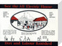 Electrical Development Association all-electric house at the British Empire Exhibition at Wembley, 1924. stretched canvas small none Art Print - Science Museum Shop