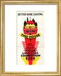 Better Home Lighting competition poster with a main prize of an all-electric house,1926-1927. art print extra small gold Art Print - Science Museum Shop