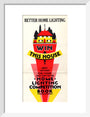 Better Home Lighting competition poster with a main prize of an all-electric house,1926-1927. art print small white Art Print - Science Museum Shop