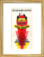 Better Home Lighting competition poster with a main prize of an all-electric house,1926-1927. art print small gold Art Print - Science Museum Shop