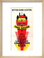 Better Home Lighting competition poster with a main prize of an all-electric house,1926-1927. art print small natural Art Print - Science Museum Shop