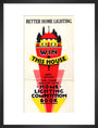 Better Home Lighting competition poster with a main prize of an all-electric house,1926-1927. art print medium black Art Print - Science Museum Shop