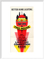 Better Home Lighting competition poster with a main prize of an all-electric house,1926-1927. art print large white Art Print - Science Museum Shop