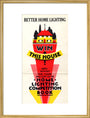 Better Home Lighting competition poster with a main prize of an all-electric house,1926-1927. art print large gold Art Print - Science Museum Shop