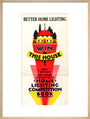 Better Home Lighting competition poster with a main prize of an all-electric house,1926-1927. art print large natural Art Print - Science Museum Shop