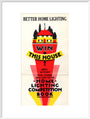 Better Home Lighting competition poster with a main prize of an all-electric house,1926-1927. art print extra large white Art Print - Science Museum Shop