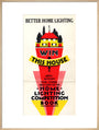 Better Home Lighting competition poster with a main prize of an all-electric house,1926-1927. art print extra large natural Art Print - Science Museum Shop