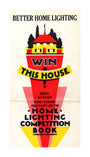 Better Home Lighting competition poster with a main prize of an all-electric house,1926-1927. unstretched canvas extra large none Art Print - Science Museum Shop