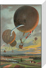 Postcard for a Hot Air Balloon race over the French countryside. stretched canvas small none Art Print - Science Museum Shop