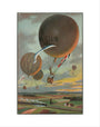 Postcard for a Hot Air Balloon race over the French countryside. art print extra small none Art Print - Science Museum Shop