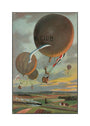 Postcard for a Hot Air Balloon race over the French countryside. unstretched canvas medium none Art Print - Science Museum Shop