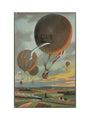 Postcard for a Hot Air Balloon race over the French countryside. art print large none Art Print - Science Museum Shop