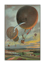 Postcard for a Hot Air Balloon race over the French countryside. unstretched canvas large none Art Print - Science Museum Shop